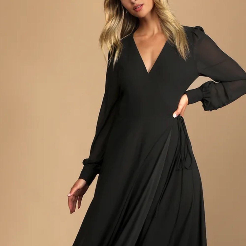 Long sleeve Wrap dress